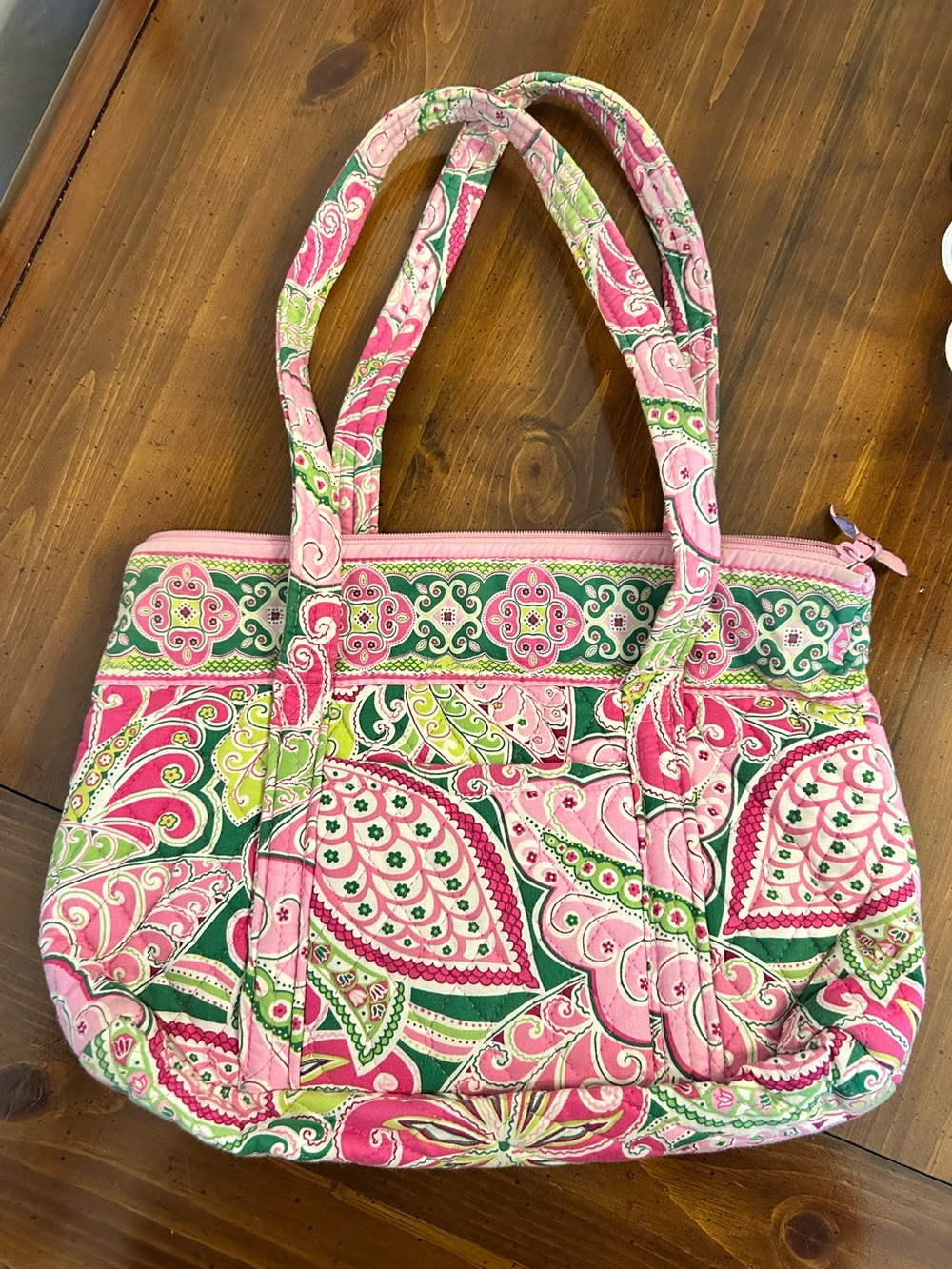 VERA BRADLEY PINWHEEL PINK QUILTED TOTE NWOT - Picture 2 of 3